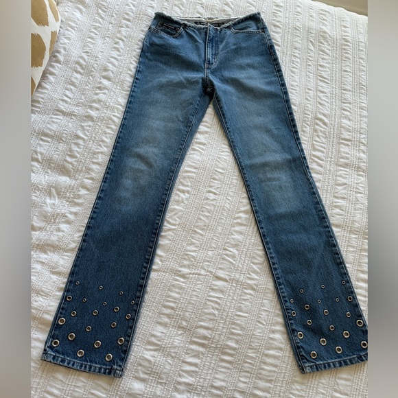Vintage 90s DKNY Embellished Jeans - size 3 - Picture 6 of 9
